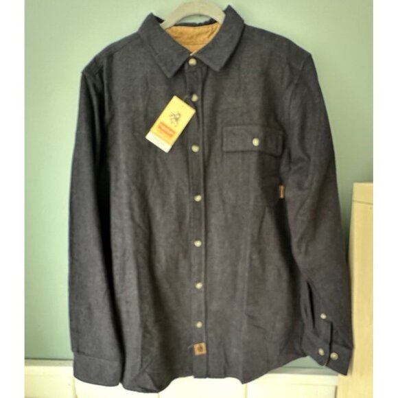 Legendary Whitetails Charcoal Gray Flannel Shirt Mens Size L Original Buck Camp - Picture 2 of 8